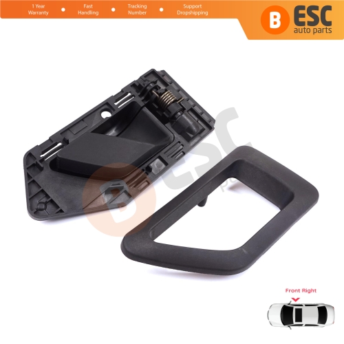 Front Right Interior Door Handle Opener Black for Citroen Berlingo MK1 1996-2011 Peugeot Partner MK1 1996-2015 914395