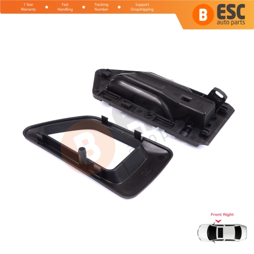 Front Right Interior Door Handle Opener Black for Citroen Berlingo MK1 1996-2011 Peugeot Partner MK1 1996-2015 914395