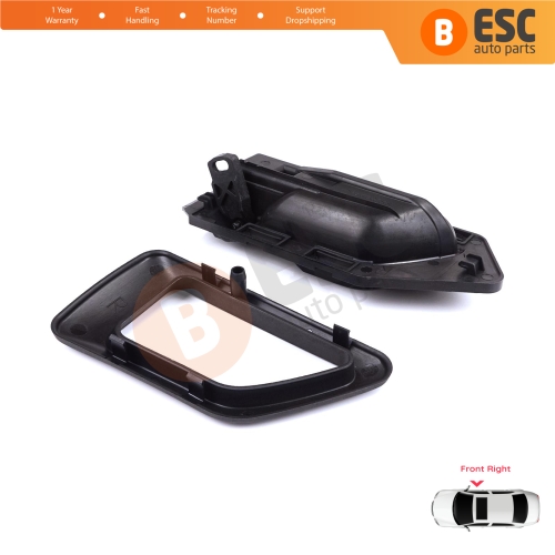 Front Right Interior Door Handle Opener Black for Citroen Berlingo MK1 1996-2011 Peugeot Partner MK1 1996-2015 914395