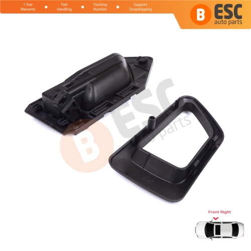 Front Right Interior Door Handle Opener Black for Citroen Berlingo MK1 1996-2011 Peugeot Partner MK1 1996-2015 914395