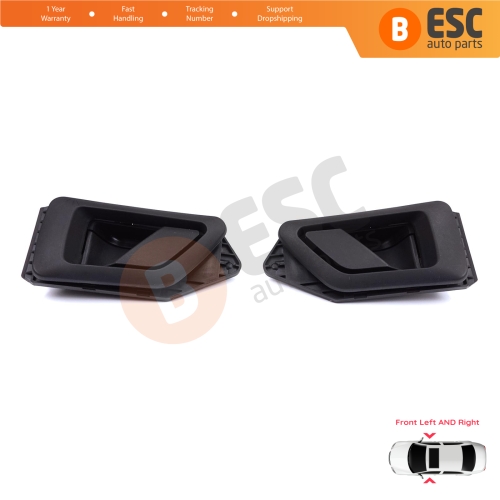 Front Left Right Interior Door Handle Opener Black for Citroen Berlingo MK1 1996-2011 Peugeot Partner MK1 1996-2015 914394 914395