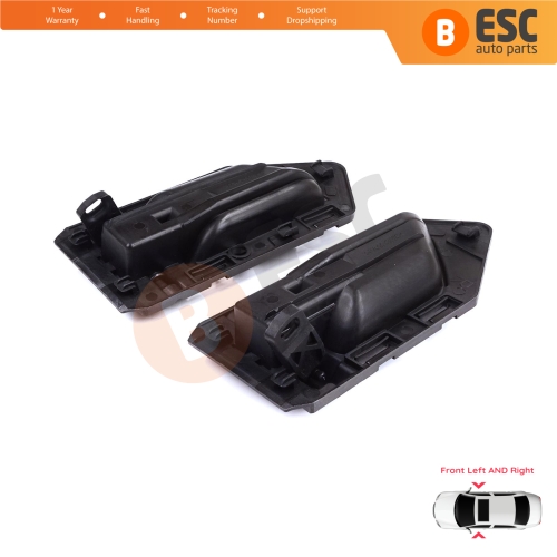 Front Left Right Interior Door Handle Opener Black for Citroen Berlingo MK1 1996-2011 Peugeot Partner MK1 1996-2015 914394 914395
