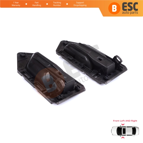 Front Left Right Interior Door Handle Opener Black for Citroen Berlingo MK1 1996-2011 Peugeot Partner MK1 1996-2015 914394 914395