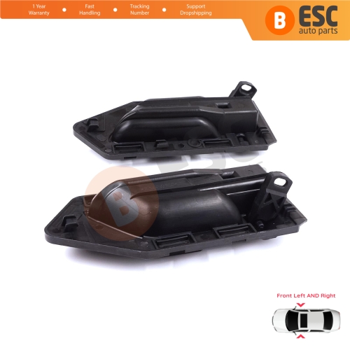 Front Left Right Interior Door Handle Opener Black for Citroen Berlingo MK1 1996-2011 Peugeot Partner MK1 1996-2015 914394 914395