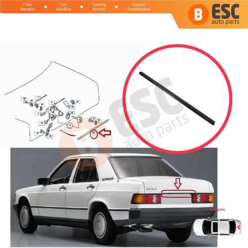Rear Trunk Lid Handle Grip for Mercedes 190 190E 190D W201 1982-1993 A2017580202