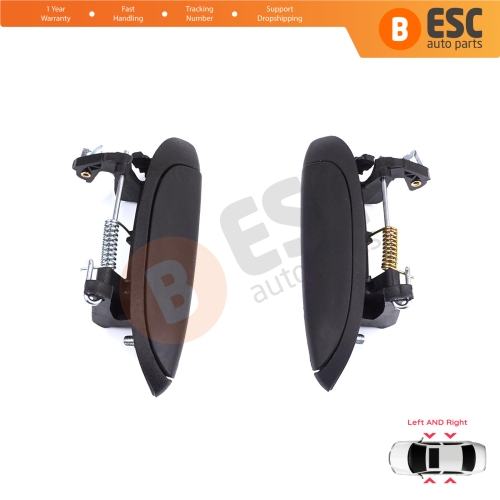 Exterior Door Handle Set for Renault Clio 2 Megane 1 Scenic 1 Symbol Thalia Logan Platina Lada Largus