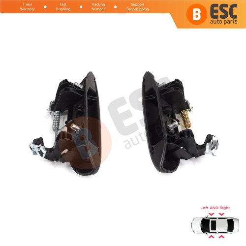 Exterior Door Handle Set for Renault Clio 2 Megane 1 Scenic 1 Symbol Thalia Logan Platina Lada Largus