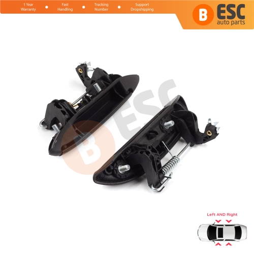 Exterior Door Handle Set for Renault Clio 2 Megane 1 Scenic 1 Symbol Thalia Logan Platina Lada Largus
