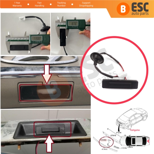 Rear Tailgate Door Lock Release Button Lid for Hyundai Accent MK4 Solaris Verna i30 Kia Rio MK3 Pride Ceed Picanto 2011-2017 B812601R000