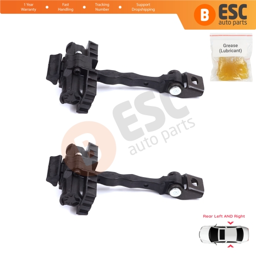 2 Pieces Rear Door Stop Check Assy Limiter Strap for Skoda Fabia MK2 5J MG 542 545 2006-2014 5J6839249D