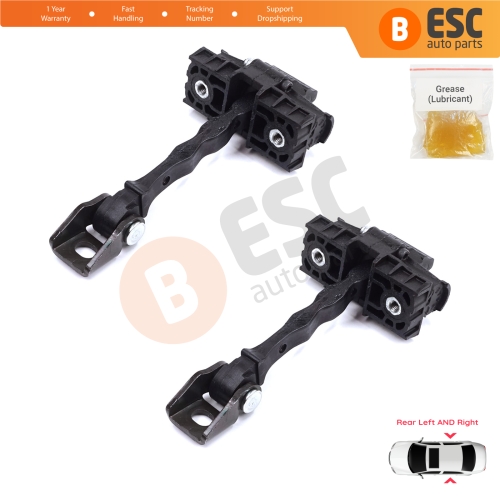 2 Pieces Rear Door Stop Check Assy Limiter Strap for Skoda Fabia MK2 5J MG 542 545 2006-2014 5J6839249D