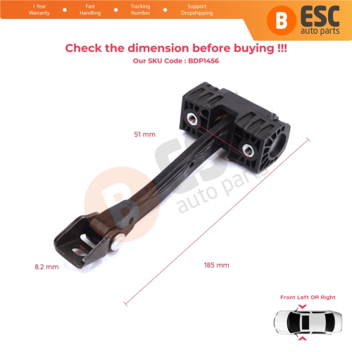 2 Pieces Front Door Stop Check Assy Limiter Strap for Skoda Yeti 5L 2009-2017 5L0837249C