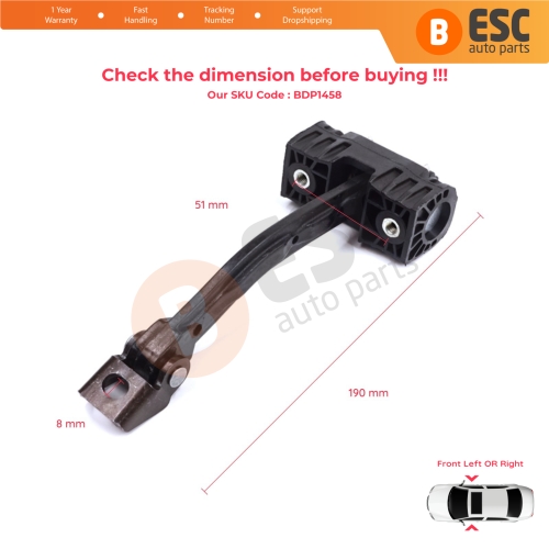 2 Pieces Front Door Stop Check Assy Limiter Strap for Skoda Superb MK2 II B6 3T 3T4 3T5 2008-2015 3T0837249C