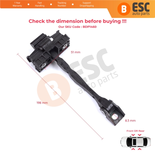 2 Pieces Front or Rear Door Stop Check Assy Limiter Strap for Skoda Superb MK3 III B8 3V 3V3 3V5 2015-2024 3V0837249