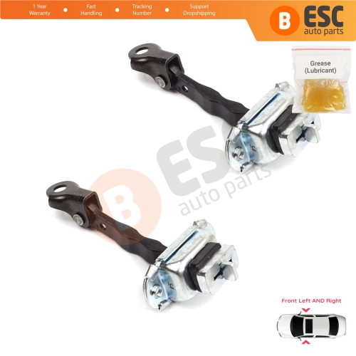2 Pieces Front Door Stop Check Assy Limiter Strap for Skoda Fabia MK1 I 6Y 1999-2008 4/5 Door Praktik 6Y0837249F