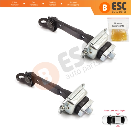 2 Pieces Rear Door Stop Check Assy Limiter Strap for Skoda Fabia MK1 I 6Y 1999-2008 4/5 Door Praktik 6Y0839249C