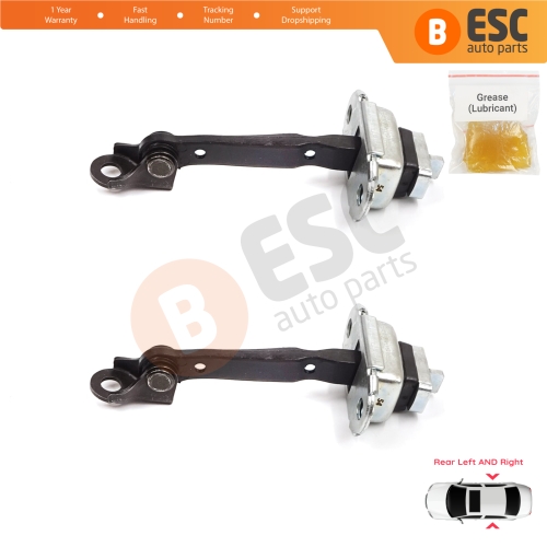 2 Pieces Rear Door Stop Check Assy Limiter Strap for Skoda Fabia MK1 I 6Y 1999-2008 4/5 Door Praktik 6Y0839249C