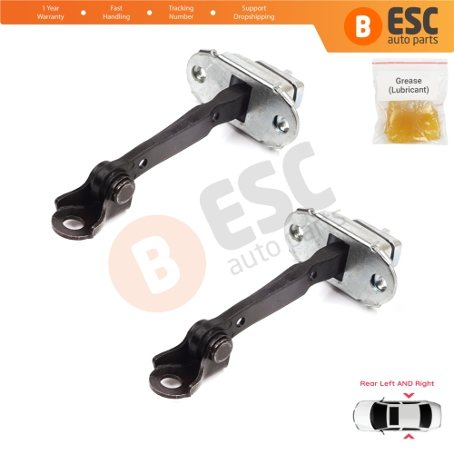 2 Pieces Rear Door Stop Check Assy Limiter Strap for Skoda Fabia MK1 I 6Y 1999-2008 4/5 Door Praktik 6Y0839249C