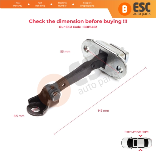 2 Pieces Rear Door Stop Check Assy Limiter Strap for Skoda Fabia MK1 I 6Y 1999-2008 4/5 Door Praktik 6Y0839249C