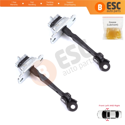 2 Pieces Front Door Stop Check Assy Limiter Strap for Honda Civic MK6 CR-V HR-V MK1 72380S04003 72340S04003
