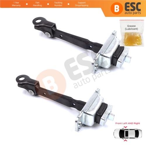 2 Pieces Front Door Stop Check Assy Limiter Strap for Honda Civic MK6 CR-V HR-V MK1 72380S04003 72340S04003
