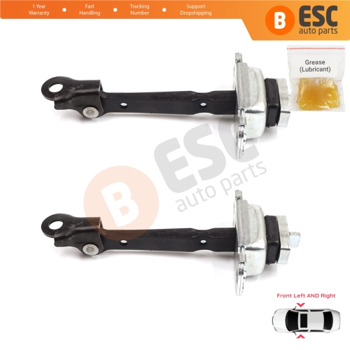 2 Pieces Front Door Stop Check Assy Limiter Strap for Honda Civic MK6 CR-V HR-V MK1 72380S04003 72340S04003