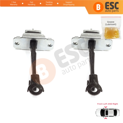 2 Pieces Front Door Stop Check Assy Limiter Strap for Honda Civic MK6 CR-V HR-V MK1 72380S04003 72340S04003