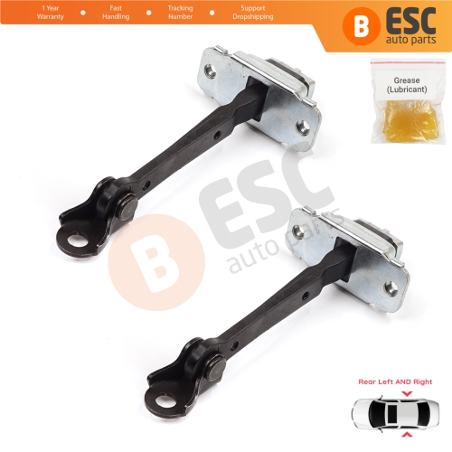 2 Pieces Rear Door Stop Check Assy Limiter Strap for Honda Civic MK6 CR-V HR-V MK1 72840S04003 72880S04003
