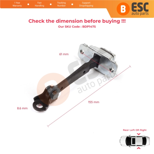 Rear Door Stop Check Assy Limiter Strap for Honda Civic MK6 CR-V HR-V MK1 72840S04003 72880S04003