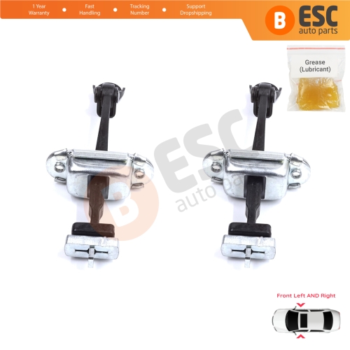 2 Pieces Front Door Stop Check Assy Limiter Strap for Honda Civic MK7 VII 2000-2006 Coupe HB Sedan 72380S5DA11