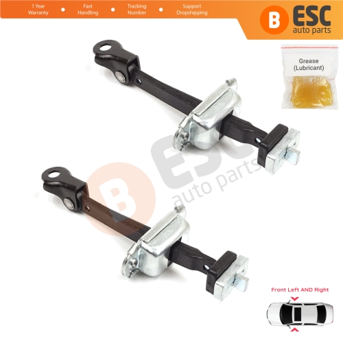 2 Pieces Front Door Stop Check Assy Limiter Strap for Honda Civic MK7 VII 2000-2006 Coupe HB Sedan 72380S5DA11