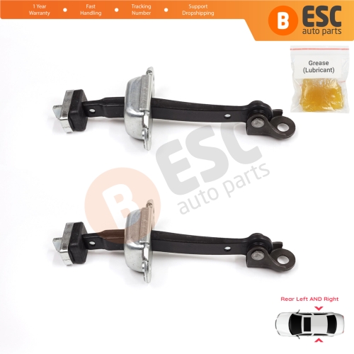 2 Pieces Rear Door Stop Check Assy Limiter Strap for Honda Civic MK8 VIII 2005-2013 HB FN FK Sedan FD FA 72340SNLT01