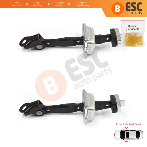 2 Pieces Front Door Stop Check Assy Limiter Strap for Honda Civic MK9 IX 2011-2016 HB Tourer FK Sedan FB FG 72380TV0E01
