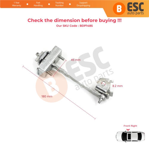 Front Right Door Stop Check Assy Limiter Strap for Mercedes Sprinter W901 W902 W903 W904 W905 VW LT MK2 1996-2006 A9017200916