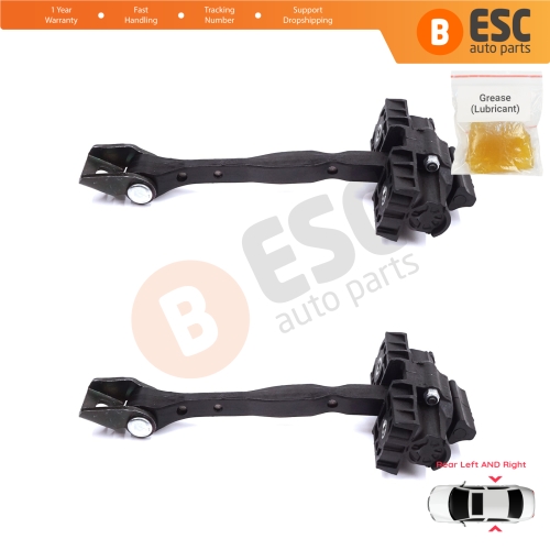 2 Pieces Rear Door Stop Check Assy Limiter Strap for Audi A1 8X 8X1 8XK 8XA 8XF 2010-2019 Hatchback Sportback 8X4839249C