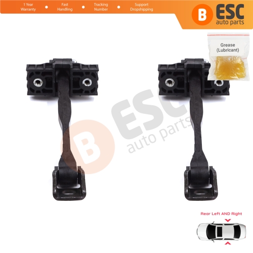 2 Pieces Rear Door Stop Check Assy Limiter Strap for Audi A1 8X 8X1 8XK 8XA 8XF 2010-2019 Hatchback Sportback 8X4839249C