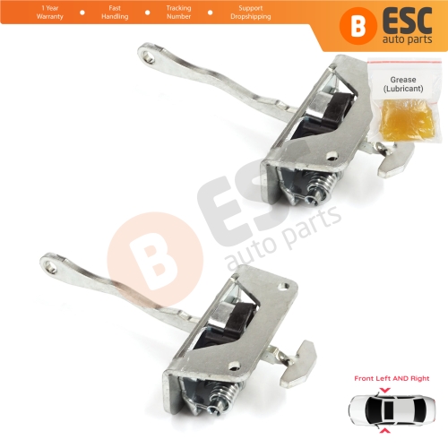 2 Pieces Front Door Stop Check Assy Limiter Strap for Audi A2 8Z0 2000-2005 8Z0837249
