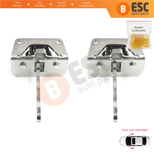 2 Pieces Front Door Stop Check Assy Limiter Strap for Audi A2 8Z0 2000-2005 8Z0837249