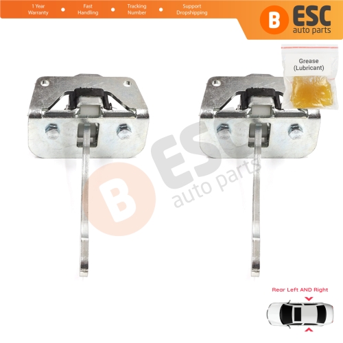 2 Pieces Rear Door Stop Check Assy Limiter Strap for Audi A2 8Z0 2000-2005 8Z0839249