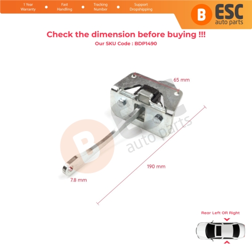 Rear Door Stop Check Assy Limiter Strap for Audi A2 8Z0 2000-2005 8Z0839249