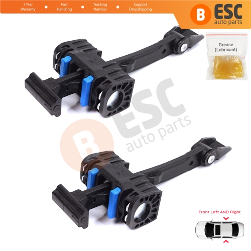 2 Pieces Front Door Stop Check Assy Limiter Strap for Audi A5 S5 B8 Coupe Convertible 8T3 8F7 2007-2017 8T0837203A