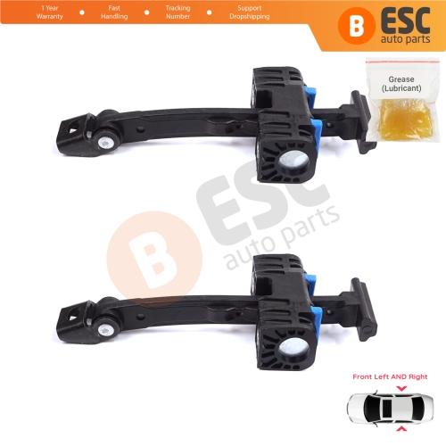 2 Pieces Front Door Stop Check Assy Limiter Strap for Audi A5 S5 B8 Coupe Convertible 8T3 8F7 2007-2017 8T0837203A