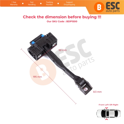 2 Pieces Front Door Stop Check Assy Limiter Strap for Audi A6 S6 RS6 C7 4G 2010-2018 4G0837249C