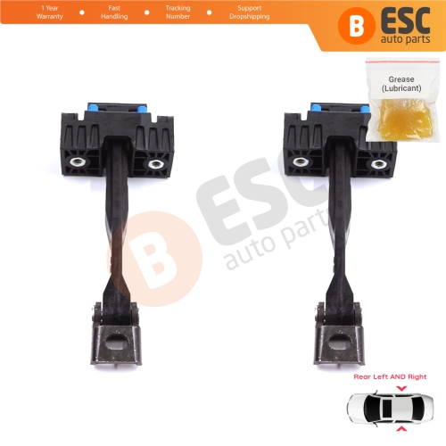2 Pieces Rear Door Stop Check Assy Limiter Strap for Audi A6 S6 RS6 C7 4G 2010-2018 4G0839249B