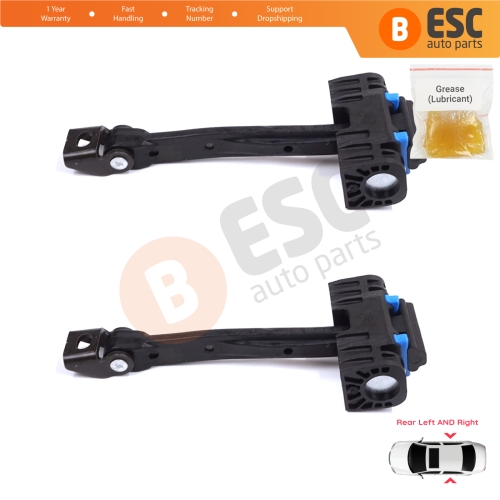 2 Pieces Rear Door Stop Check Assy Limiter Strap for Audi Q2 SQ2 GAB GAG 2016-On 81A839249
