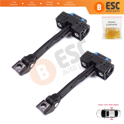 2 Pieces Rear Door Stop Check Assy Limiter Strap for Audi Q2 SQ2 GAB GAG 2016-On 81A839249