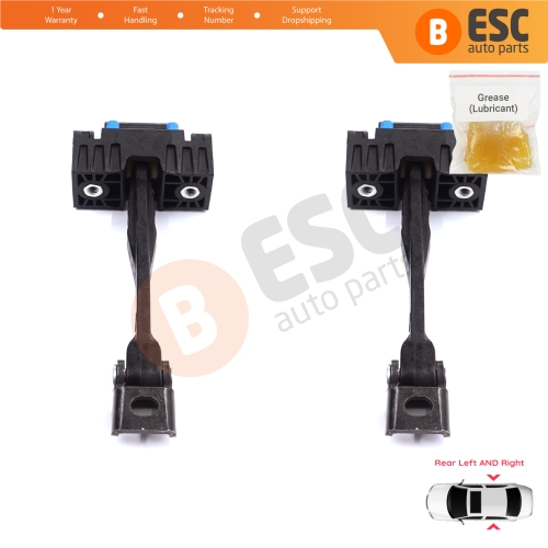 2 Pieces Rear Door Stop Check Assy Limiter Strap for Audi Q2 SQ2 GAB GAG 2016-On 81A839249