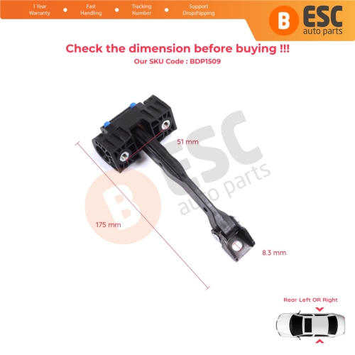 2 Pieces Rear Door Stop Check Assy Limiter Strap for Audi Q7 SQ7 MK2 II 4M 2015-On 4M083924