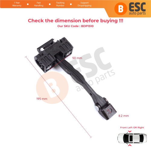 2 Pieces Front Door Stop Check Assy Limiter Strap for Audi A5 S5 RS5 MK2 II B9 F5 2016-2024 8W6837249