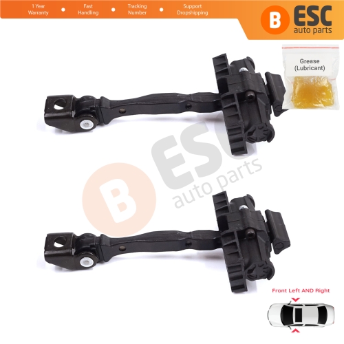 2 Pieces Front Door Stop Check Assy Limiter Strap for Seat Toledo MK4 KG Skoda Rapid 2012-2019 5JA837249E
